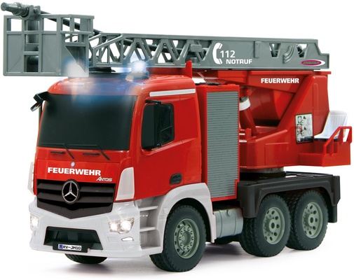 Camion Bomberos Radio Control Mercedes-Benz Antos con Rociador Agua Escalera 1:20 2,4GHz 